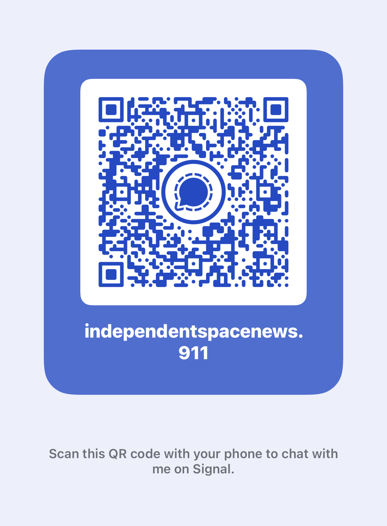 Signal QR code for secure whistleblower contact
